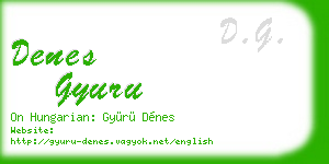denes gyuru business card